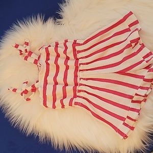 Preloved Gently Worn White & Pink Vince Camuto Romper in size 4T